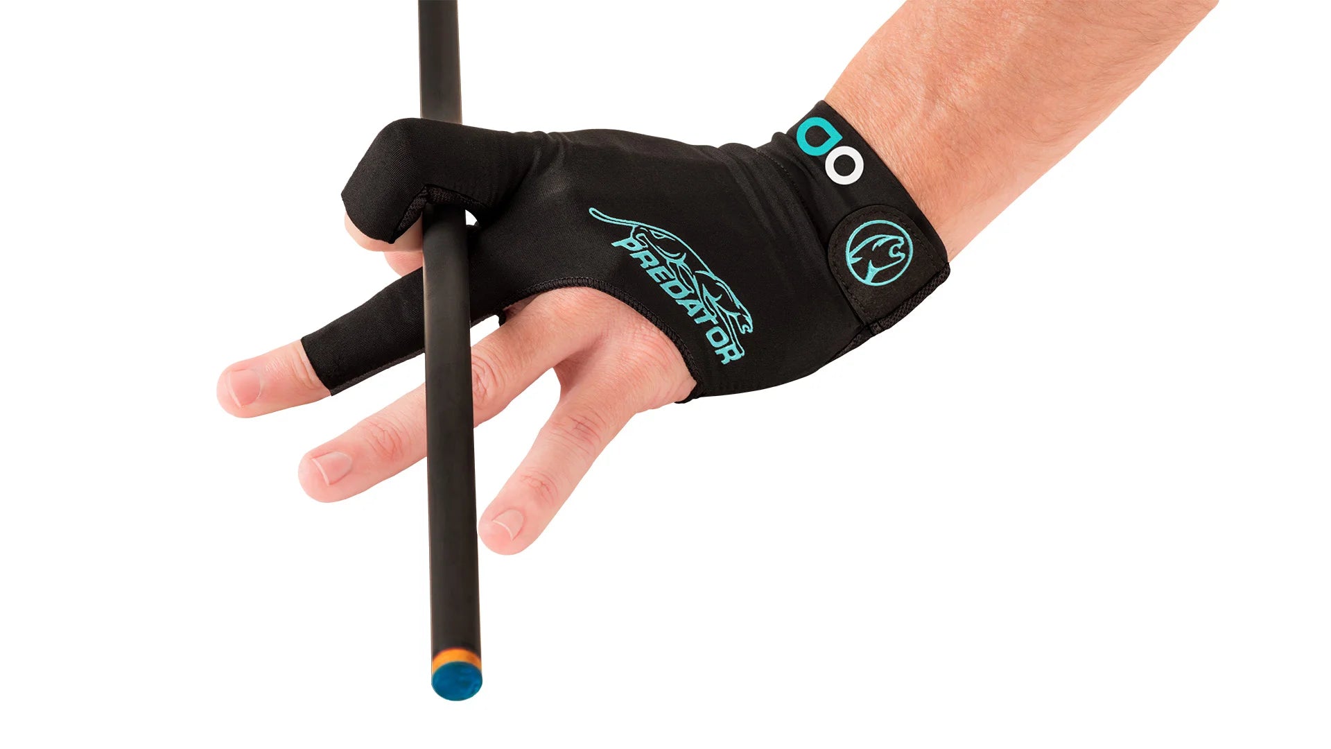 Predator Albin Ouschan Second Skin Glove - Black with Teal - Left Hand