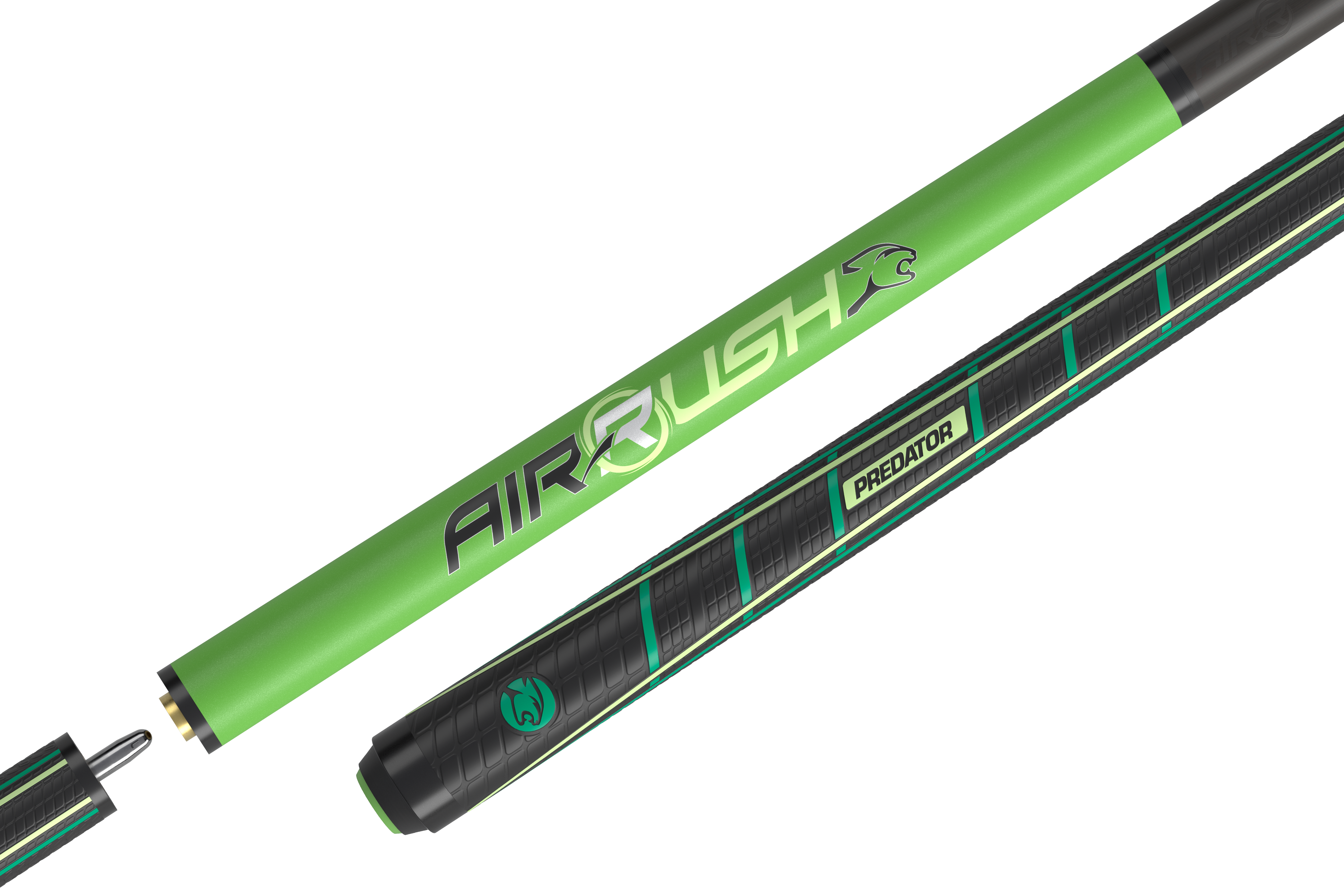 Predator Air Rush Neon Green Jump Cue - Sport Wrap