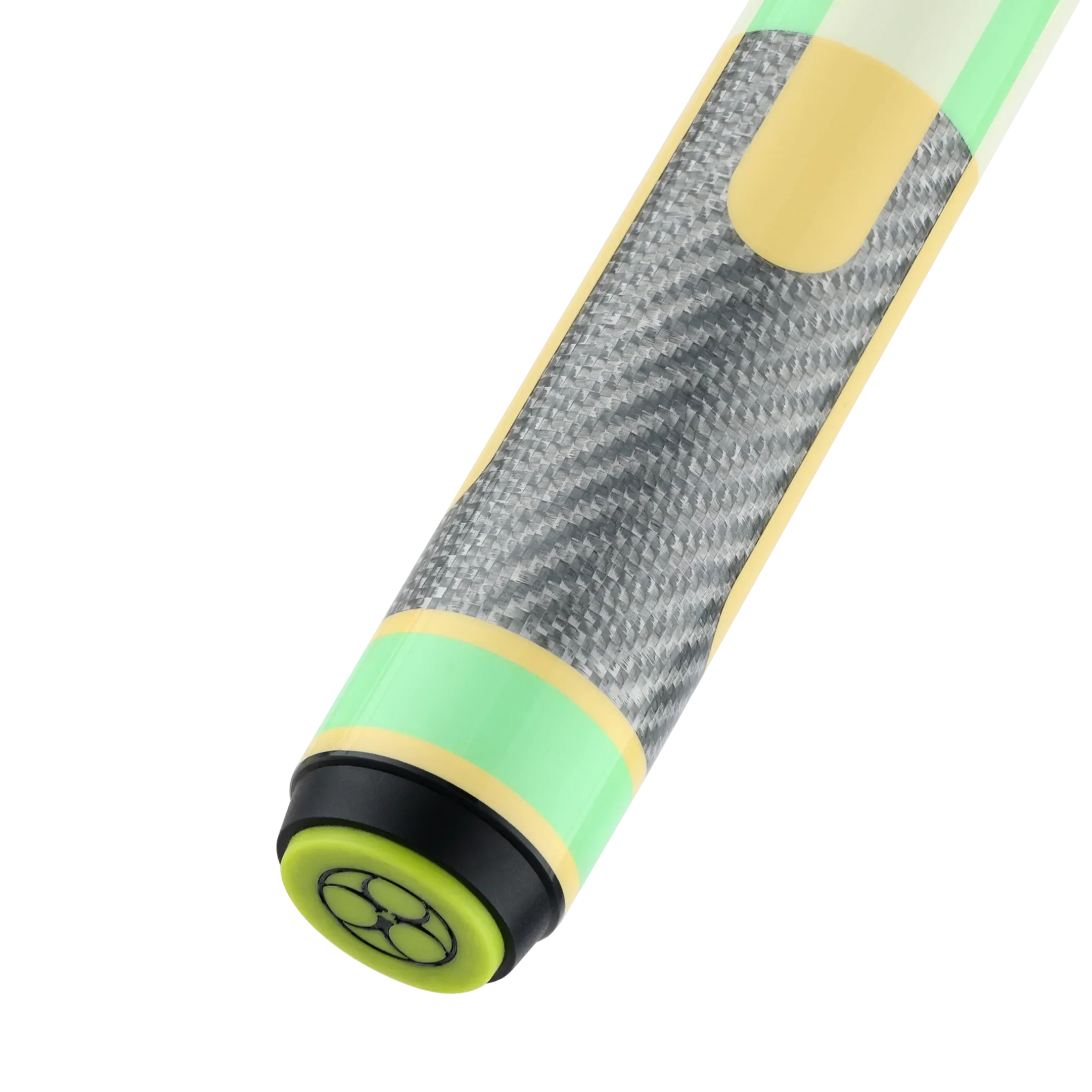 Poison Candy Sugar Pool Cue with Carbon Fiber Shaft - Green/Peach - No Wrap