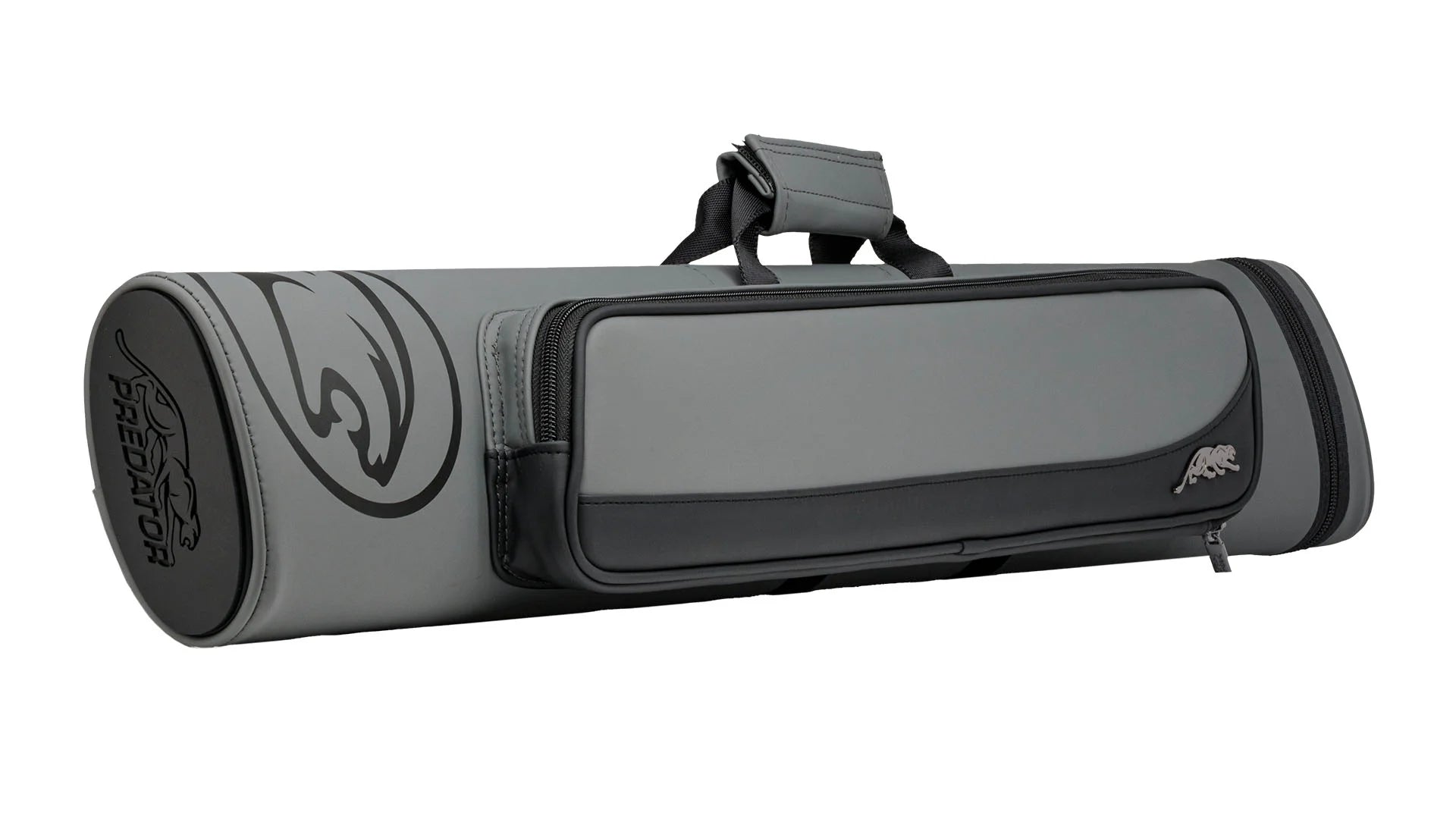 Predator Roadline Gray/Black Hard Cue Case - Double Straps - 2 Butts x 4 Shafts