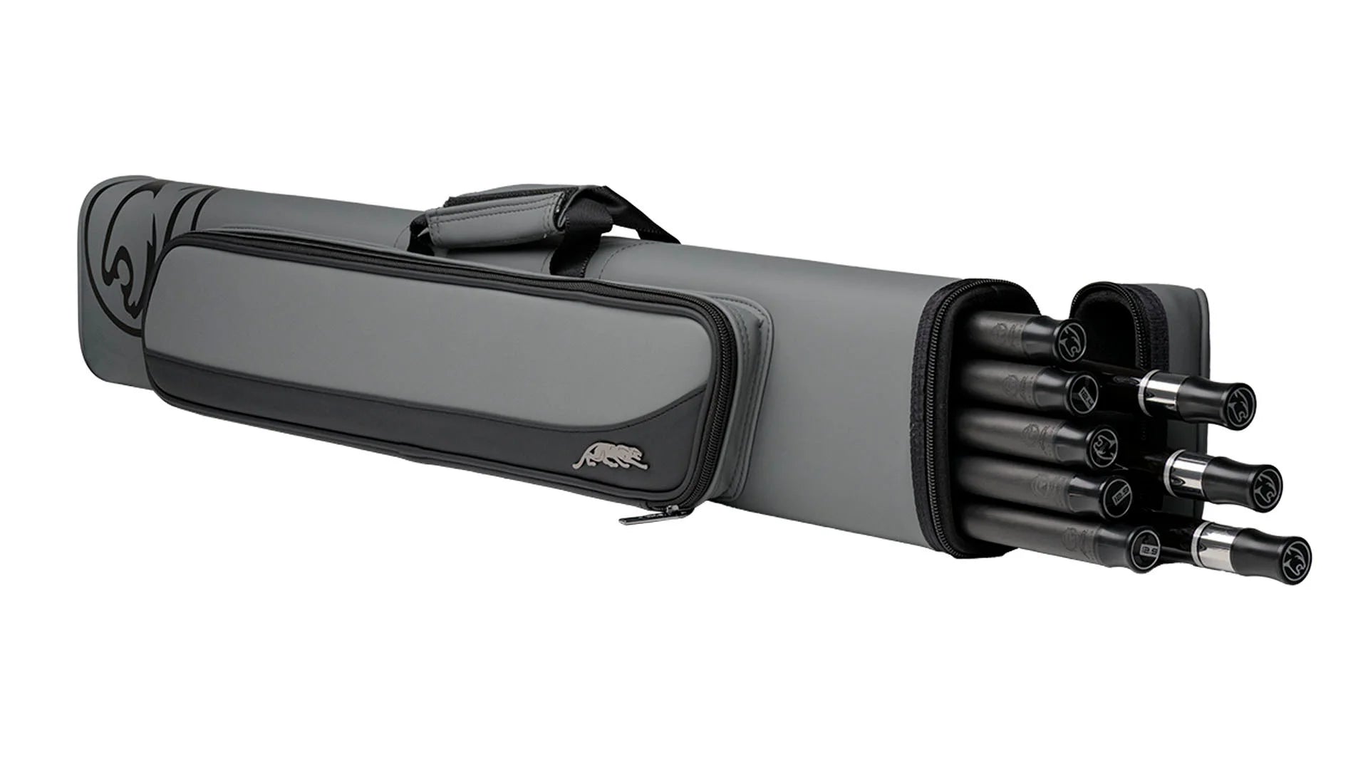 Predator Roadline Gray/Black Hard Cue Case - Double Straps - 3 Butts x 5 Shafts