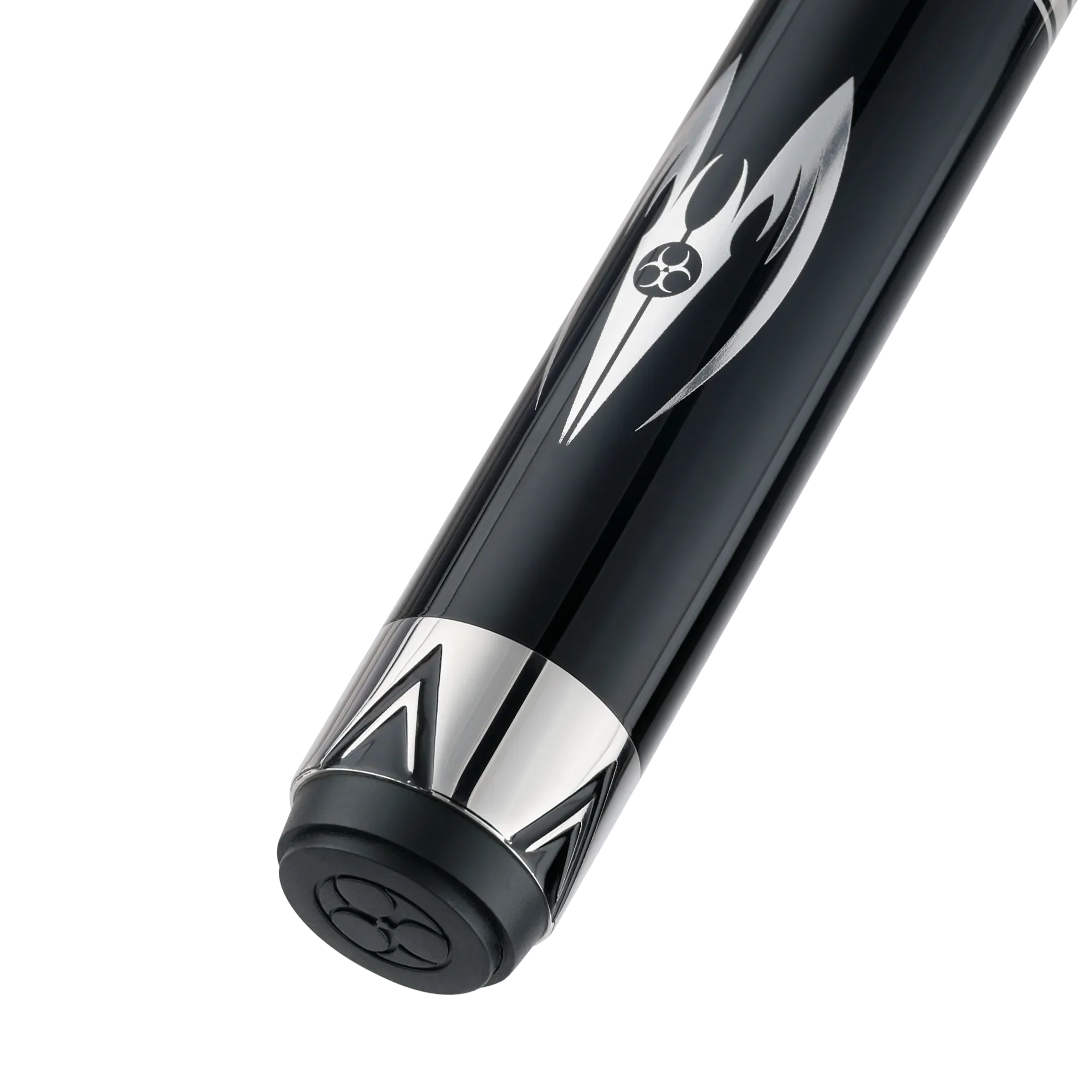 Poison Maelith Pool Cue with Carbon Fiber Shaft - Black/Black - Vinyl Wrap Finish