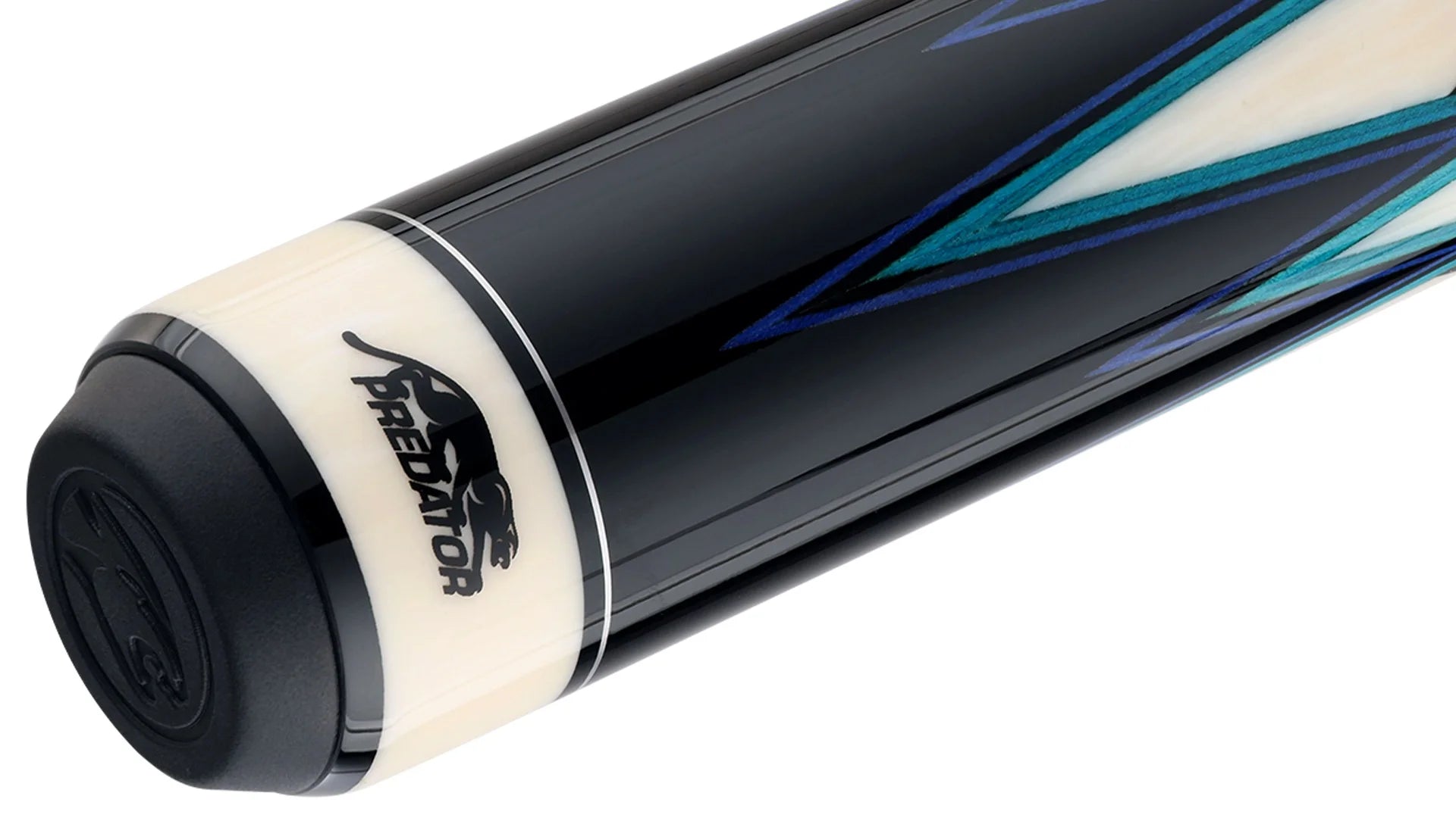 Predator LE Splice 16 Pool Cue - Ebony with Blue/Teal Points - Leather Wrap (Butt Only)