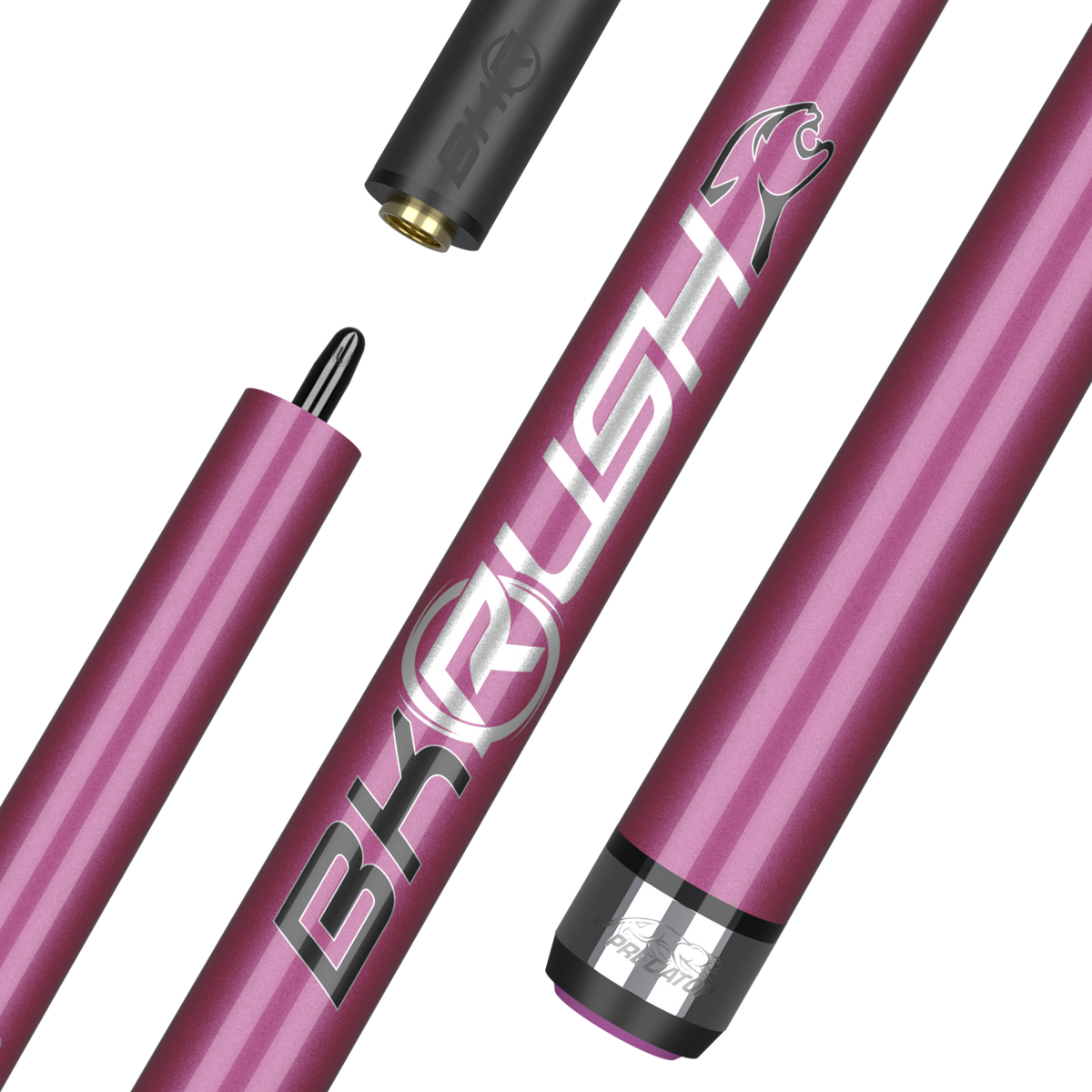 Predator BK Rush® Pink/Silver Break Cue - No Wrap