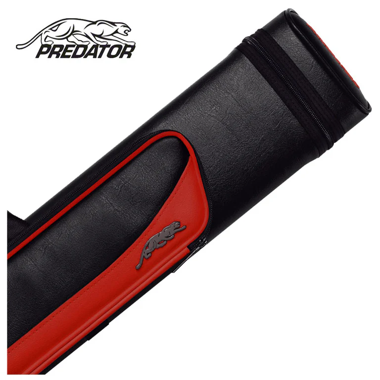 Predator Roadline Black/Red Hard Pool Cue Case - 2 Butts x 4 Shafts
