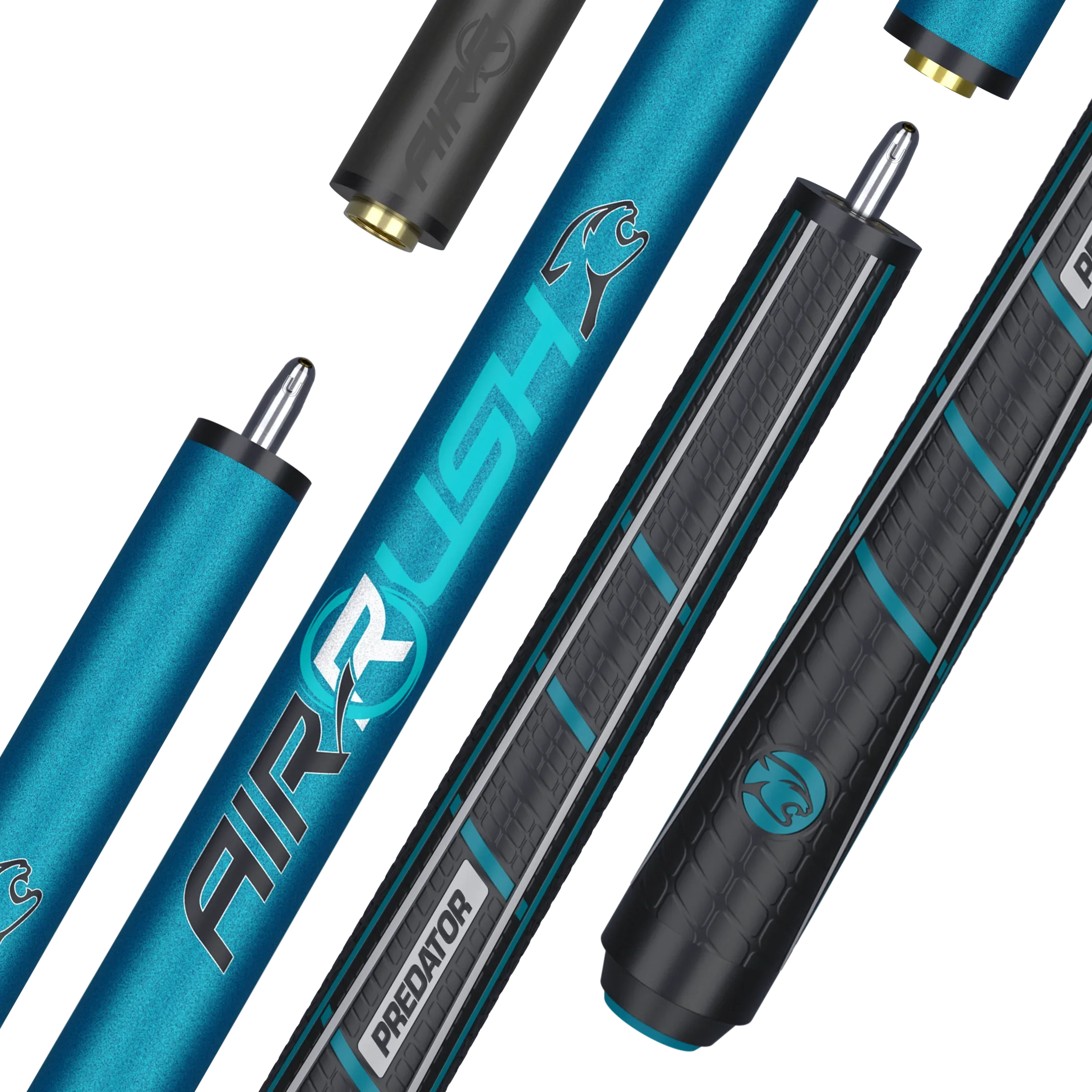 Predator Air Rush Teal Jump Cue - Sport Wrap