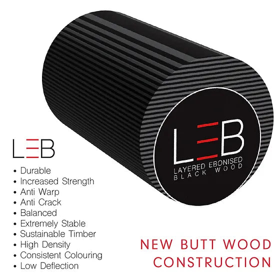 BCE Mark Selby Black Series 3/4 Cut Cue and Extension - GMP-18