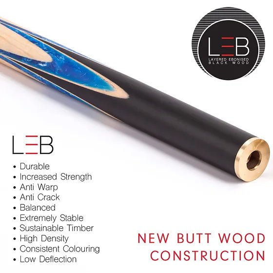 BCE Mark Selby Black Series 3/4 Cut Cue and Extension - GMP-18