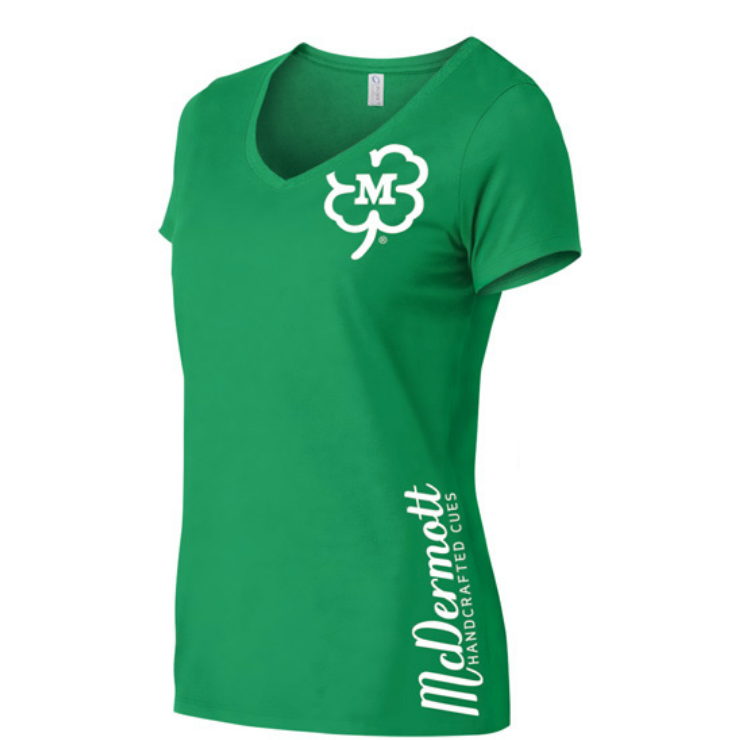Ladies V-Neck T-Shirt: Green