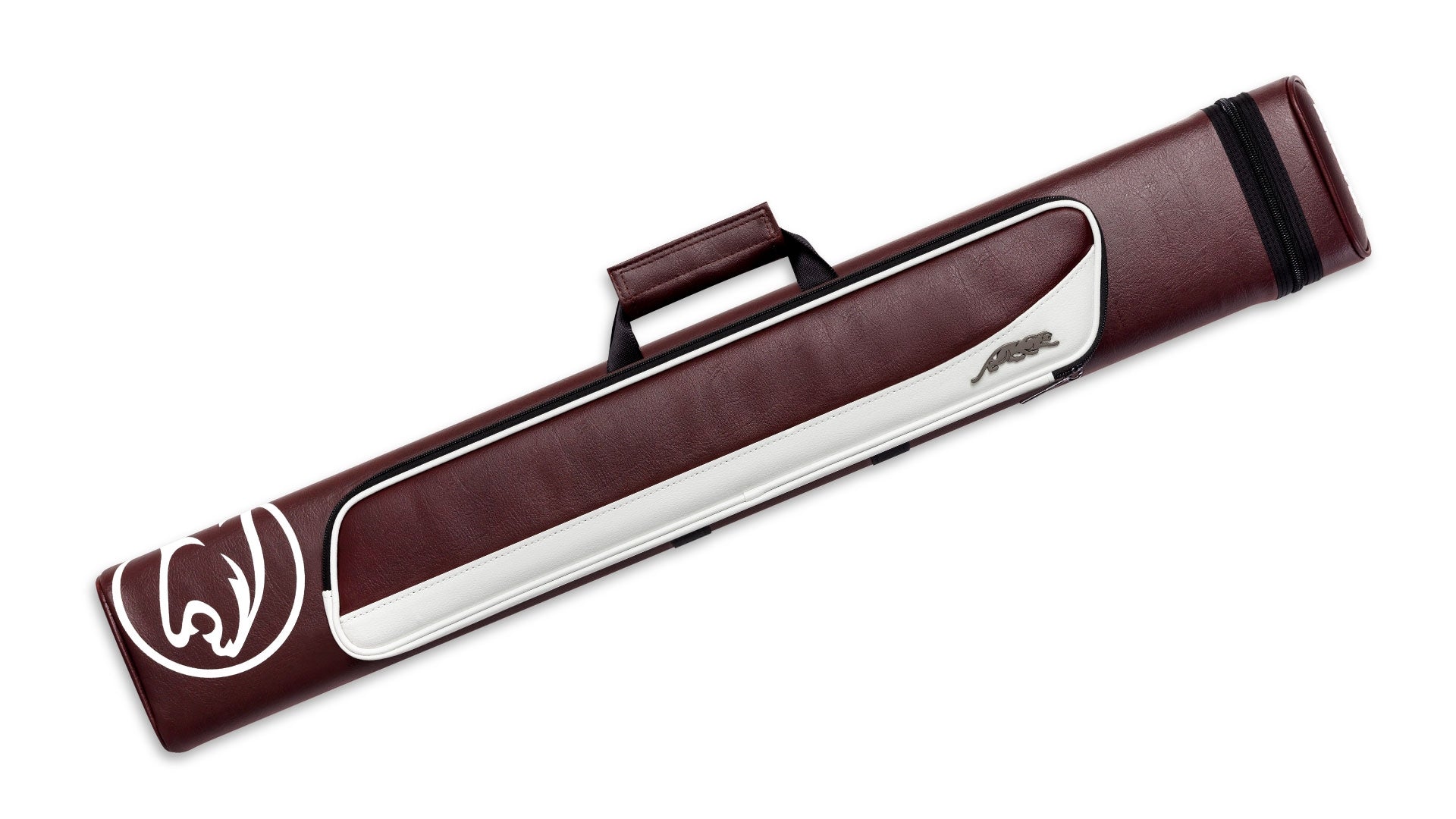 Predator Roadline Burgundy/White Hard Pool Cue Case - 2 Butts x 2 Shafts