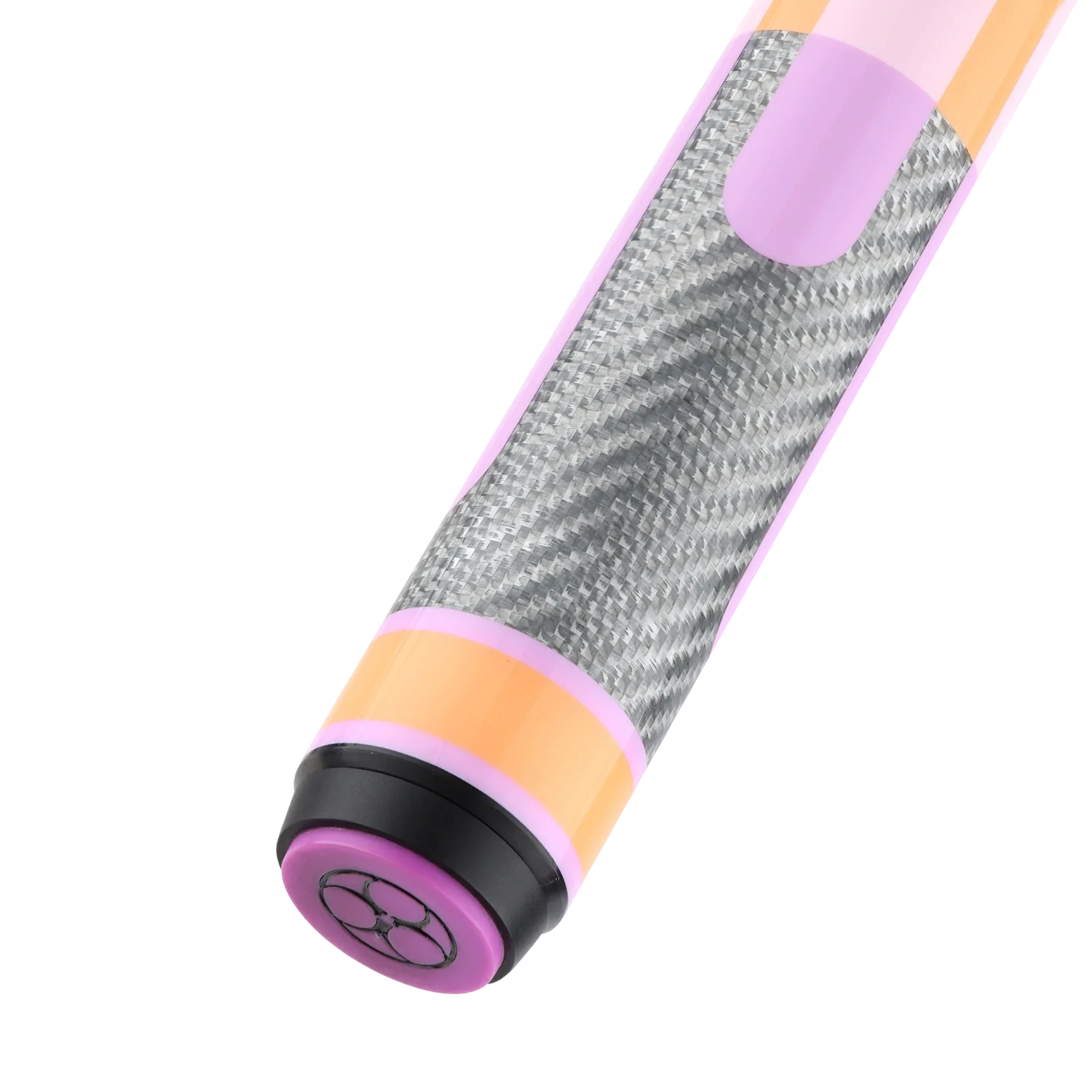 Poison Candy Sugar Pool Cue with Carbon Fiber Shaft - Peach/Lavender - No Wrap