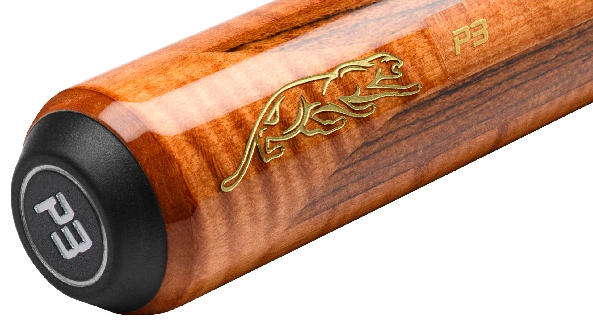 Predator P3 Aura Golden Stained Curly Maple & Bocote Pool Cue - No Wrap