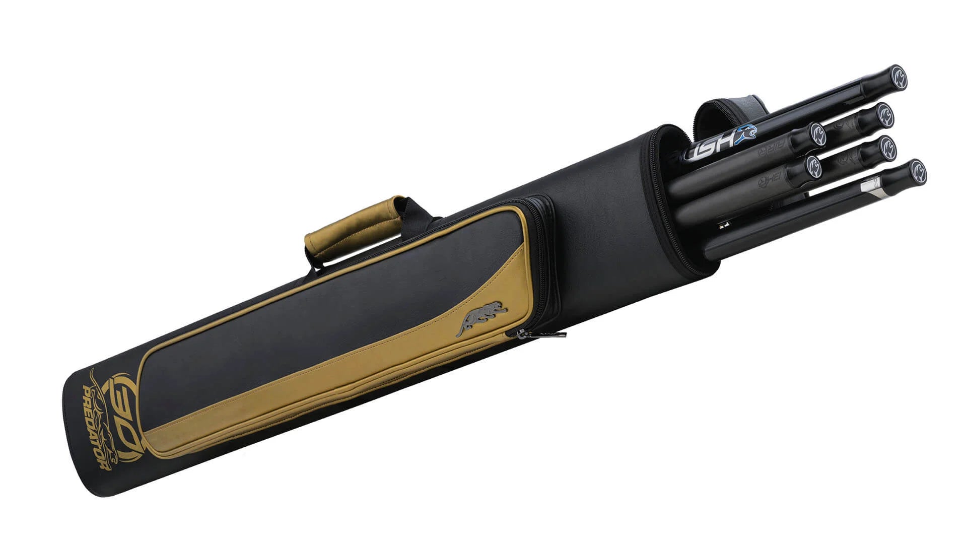Predator Roadline 30th Anniversary Black/Gold Hard Cue Case - 2 Butts x 4 Shafts