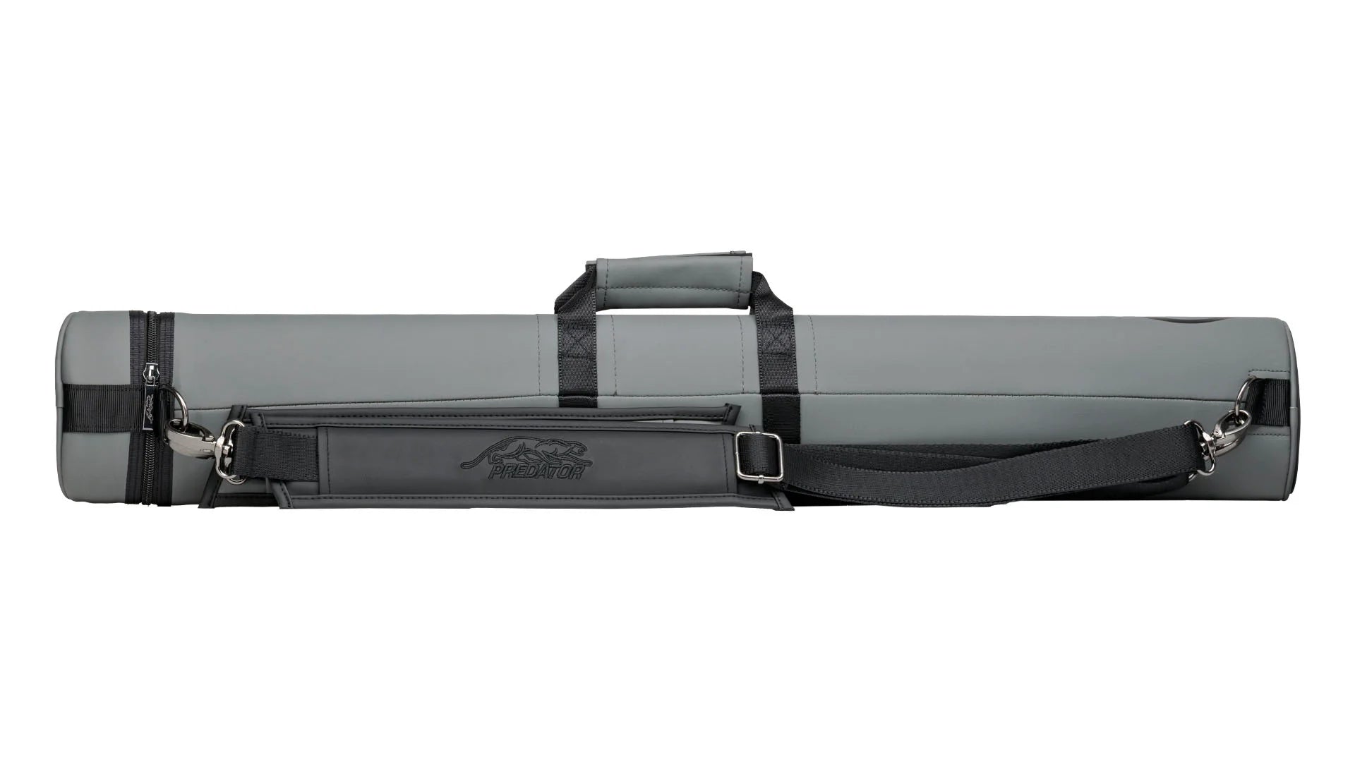 Predator Roadline Gray/Black Hard Cue Case - Double Straps - 2 Butts x 4 Shafts