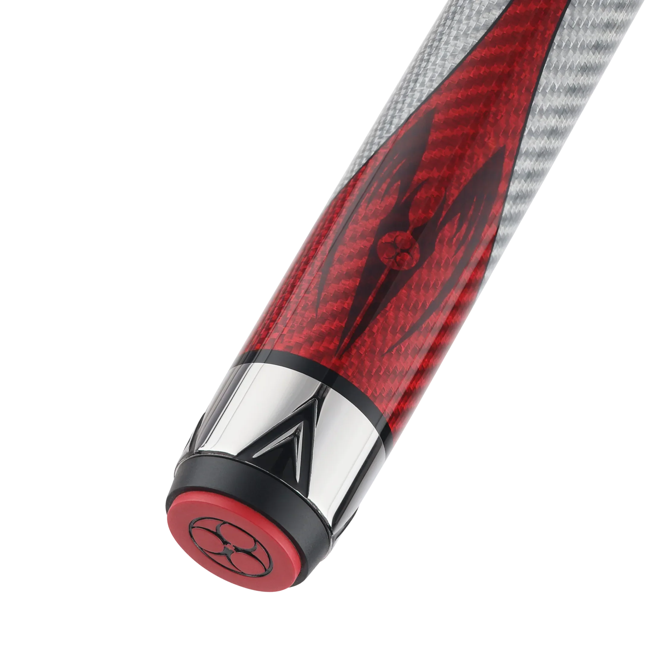 Poison Maelith Pool Cue with Carbon Fiber Shaft - Grey/Red - No Wrap