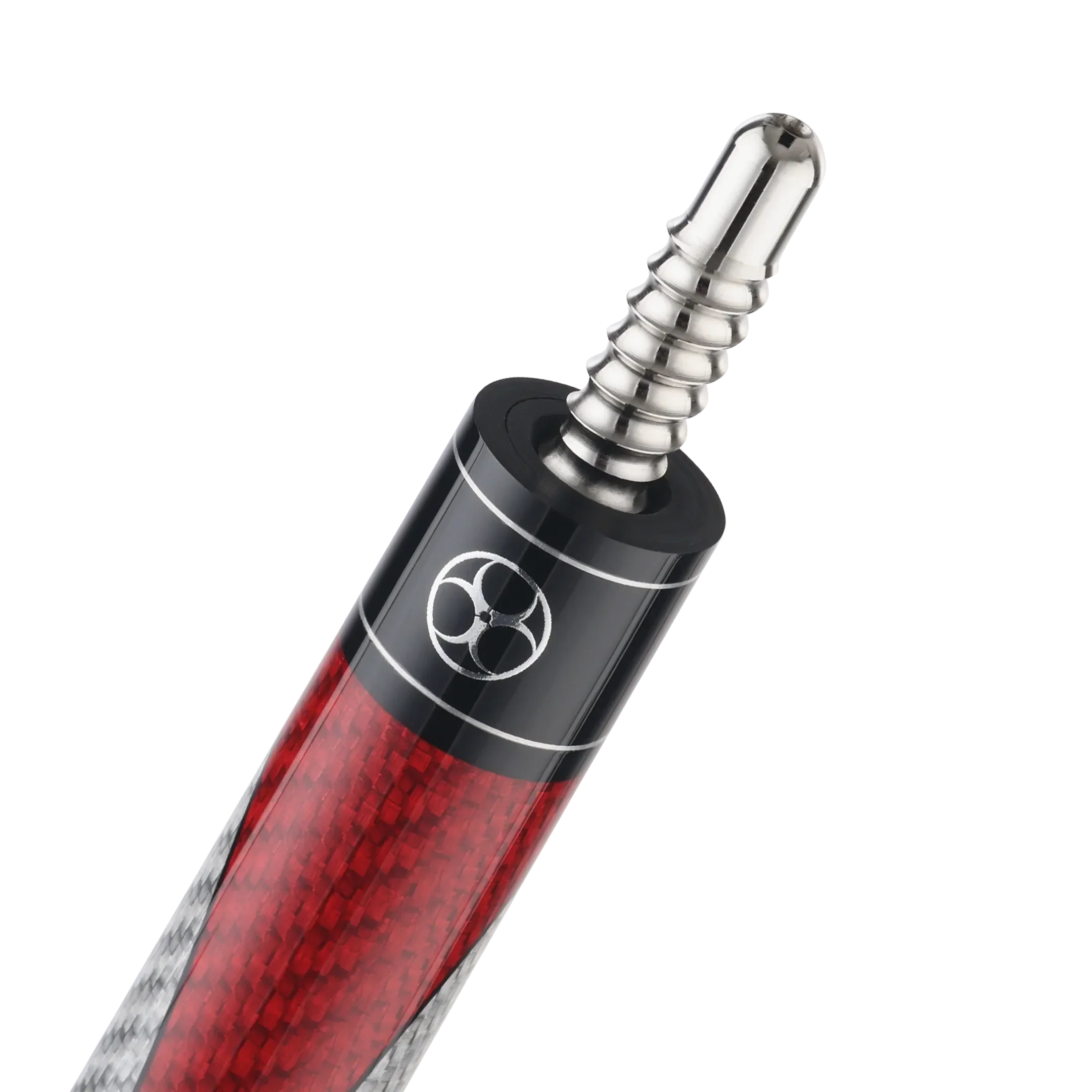 Poison Maelith Pool Cue with Carbon Fiber Shaft - Grey/Red - No Wrap