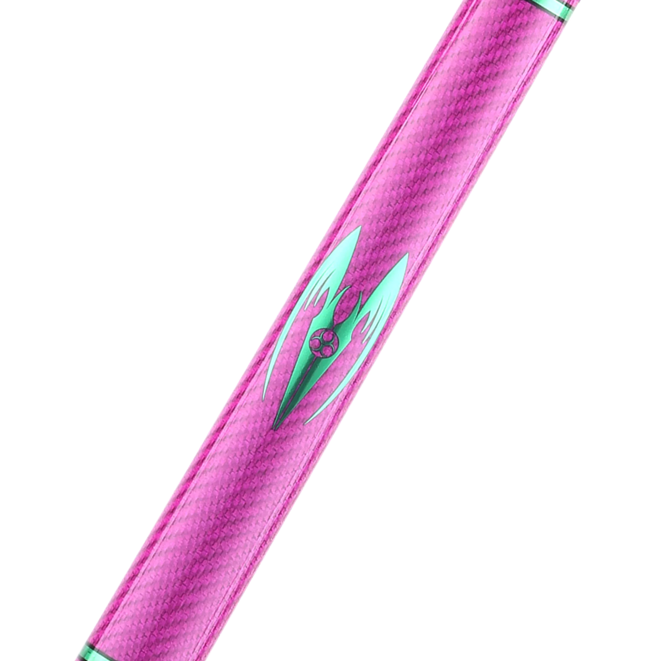 Poison Maelith Pool Cue with Carbon Fiber Shaft - Pink/Black - No Wrap