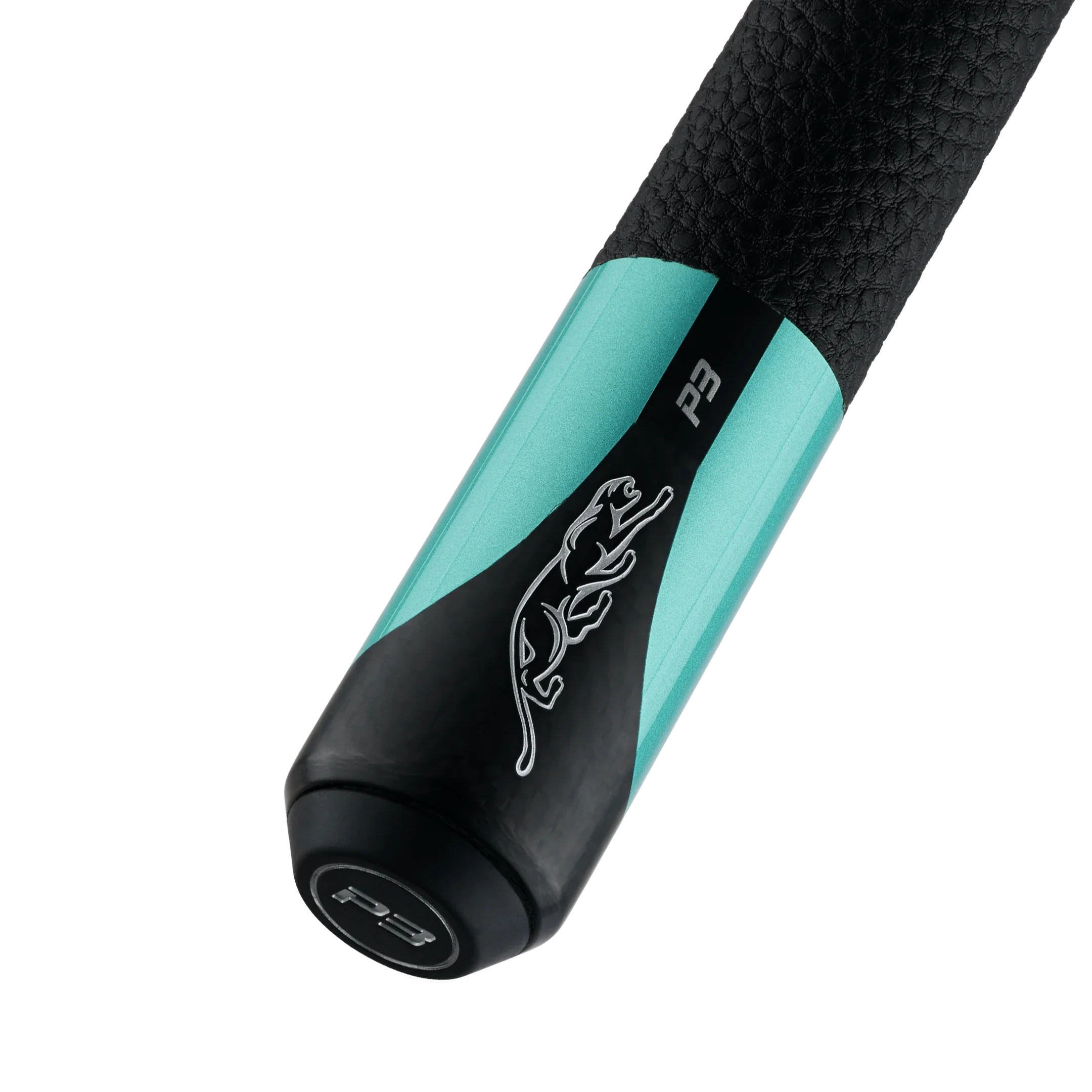Predator P3 Pool Cue - Teal with Black Stripe - Leather Luxe Wrap (Butt only)
