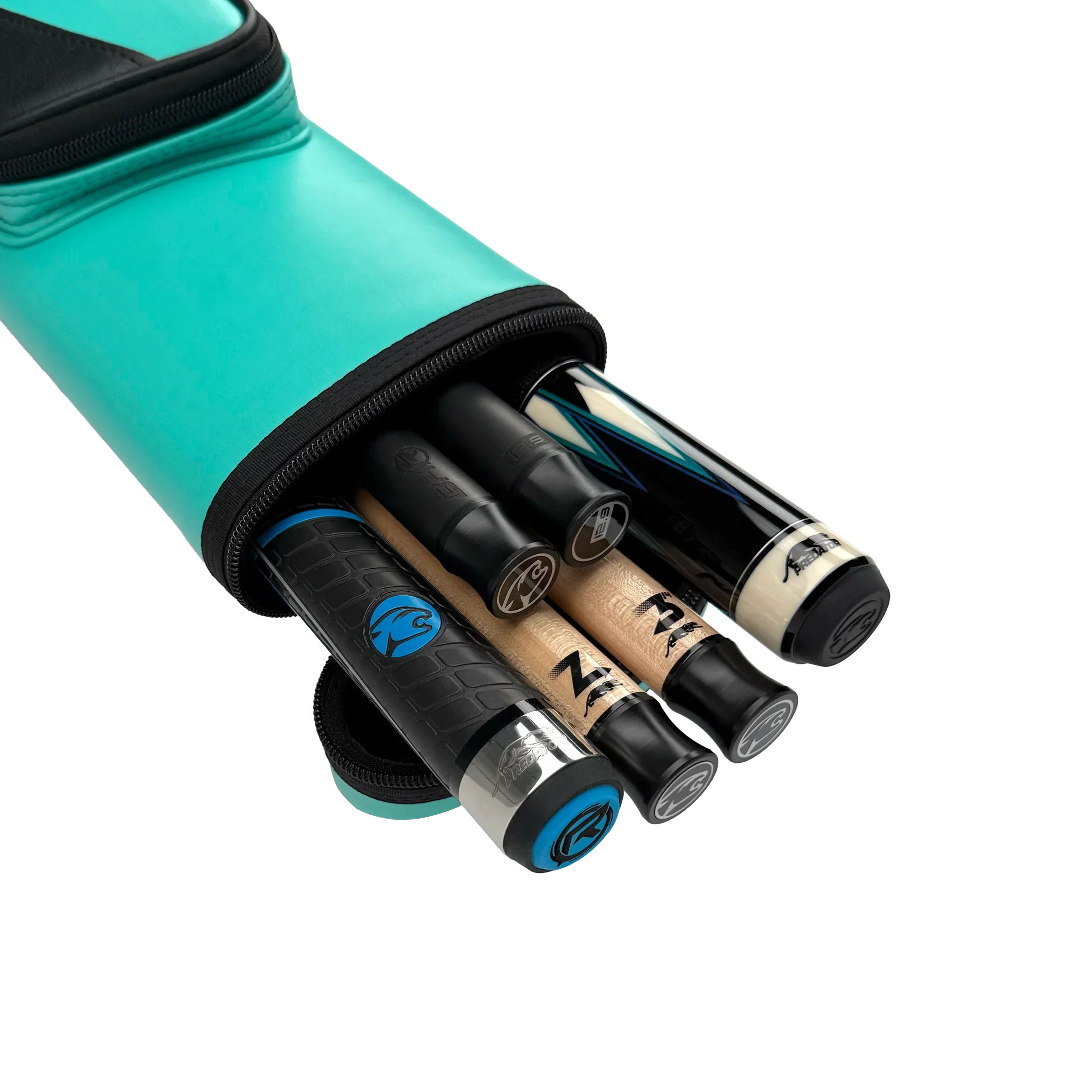 Predator Roadline Hard Pool Cue Case with Double Straps - Teal - 3 Butts 5 Shafts