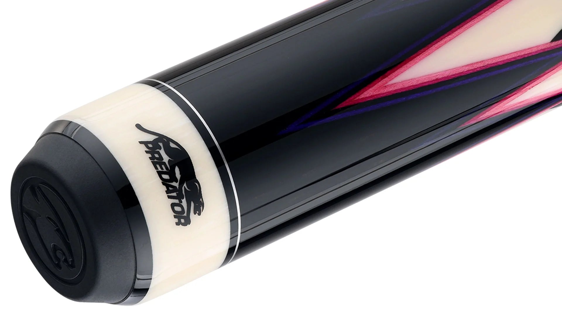 Predator LE Splice 16 Pool Cue - Ebony with Purple/Pink Points - Leather Wrap (Butt Only)