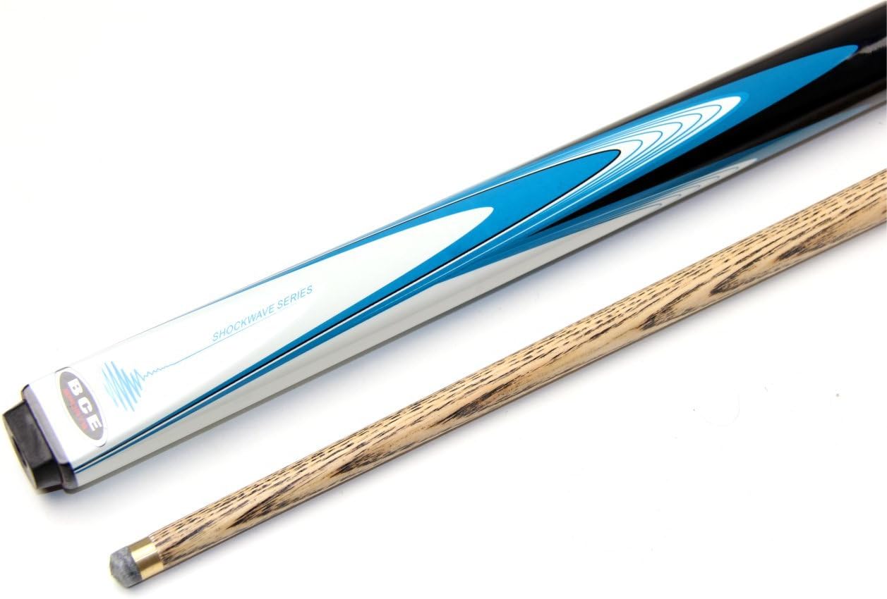 BCE Mark Selby Shockwave 2pc Snooker Cue - White & Blue
