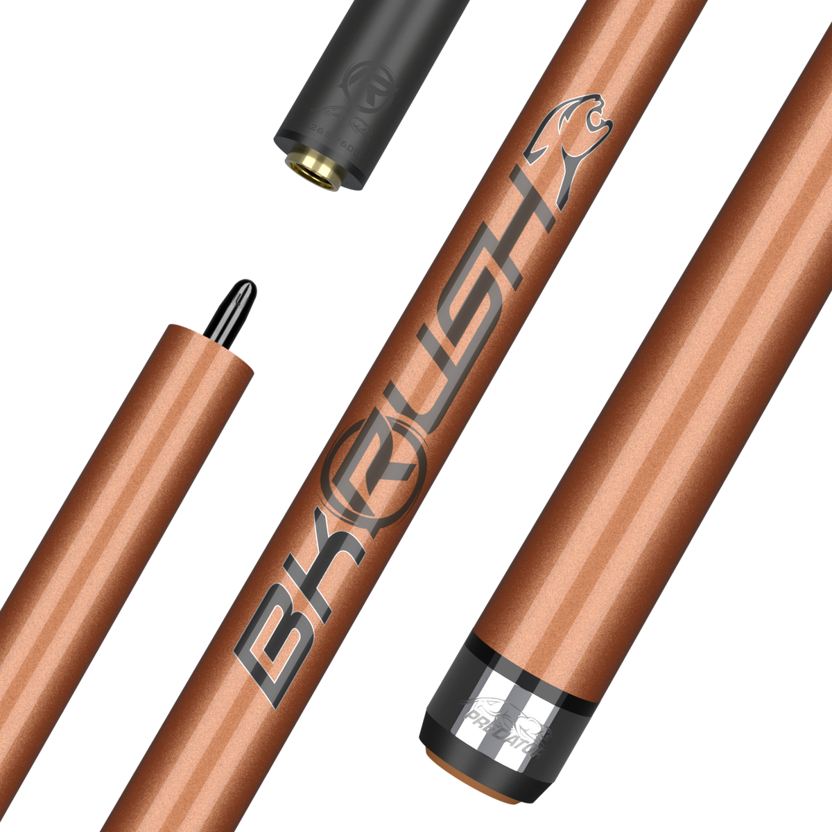 Predator Rose Tiger Eye BK Rush® Break Cue - No Wrap