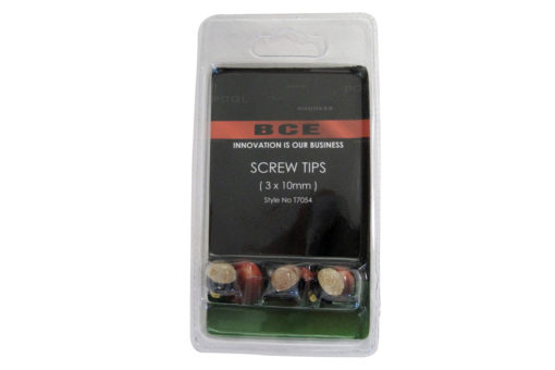 BCE Brass Screw On Snooker Cue Tips - 10mm Tip - 3 Pack